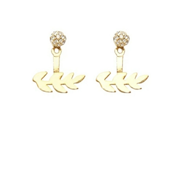 🇨🇦GARDENIA EARRINGS IN GOLD🇨🇦 - Picture 2 of 6